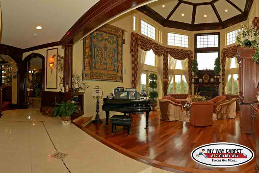 Ceramic meeting Brazilian cherry hardwood &mdash; transition joint