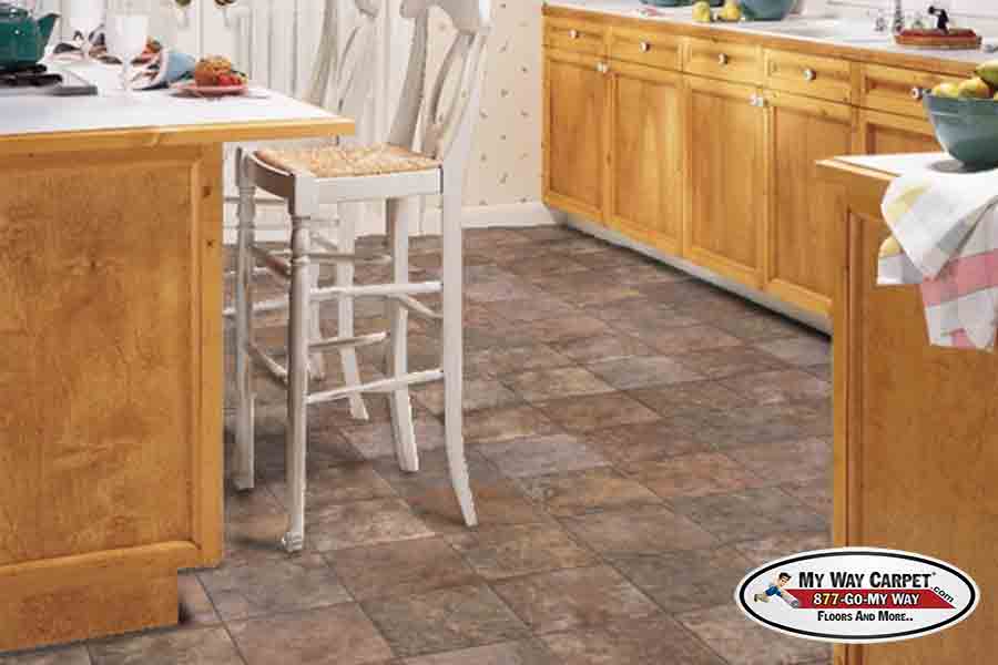 Congoleum Airstep Cozumel &mdash; Legacy favorite &mdash; cushion-backed sheet vinyl.