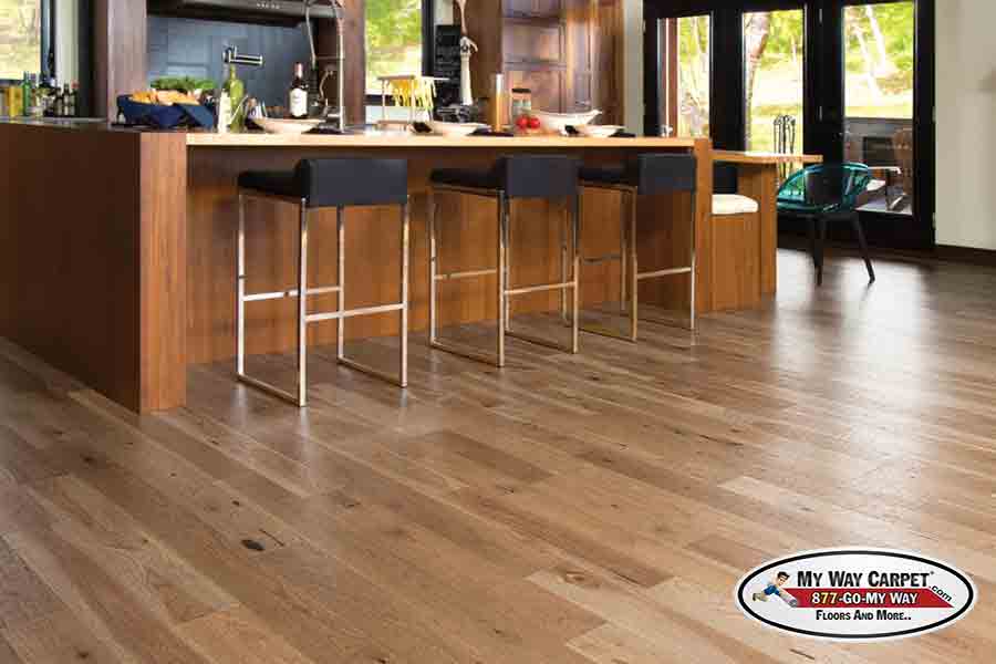 Mirage Old Hickory Seashell &mdash; Solid prefinished, 35-year finish warranty.
