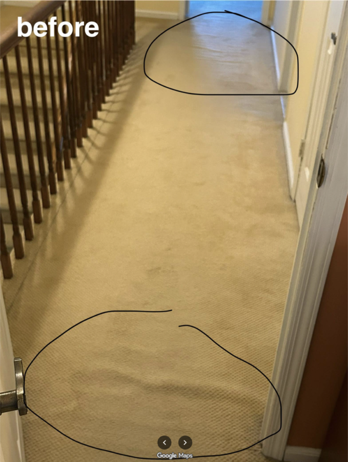 David Carta carpet before repair #1