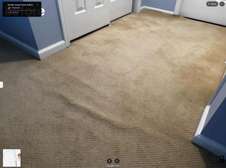 David Carta carpet before repair #2