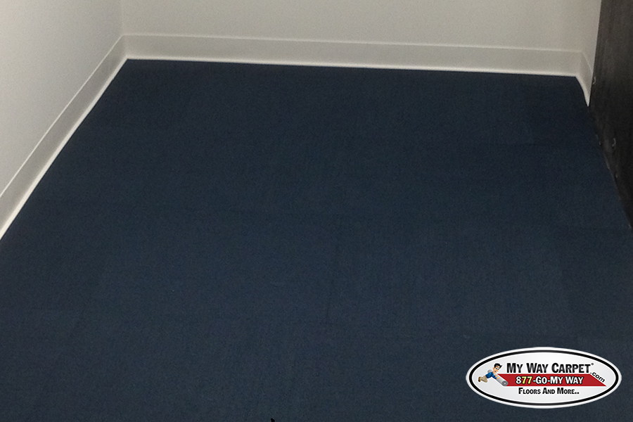 Carpet tile install &mdash; modular